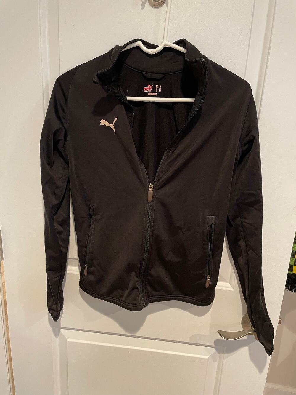 Puma long sleeve black zip up size small